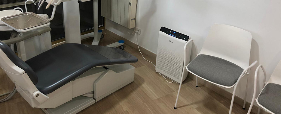 filtroo winix hepa en gabinete dental